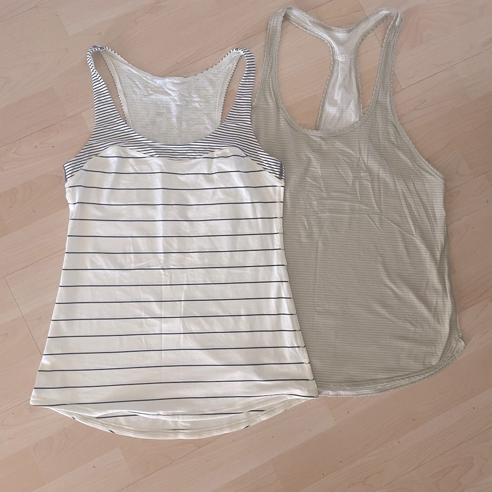 Lululemon racerback yoga tank tops bundle size 4